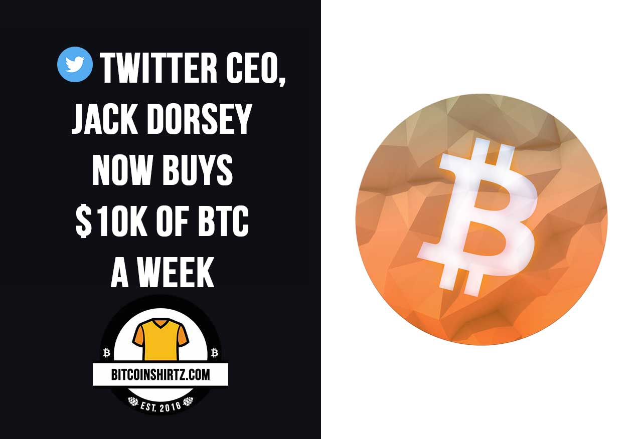 Twitter CEO, Jack Dorsey Now Buys 10K Of BTC A Week - featured image